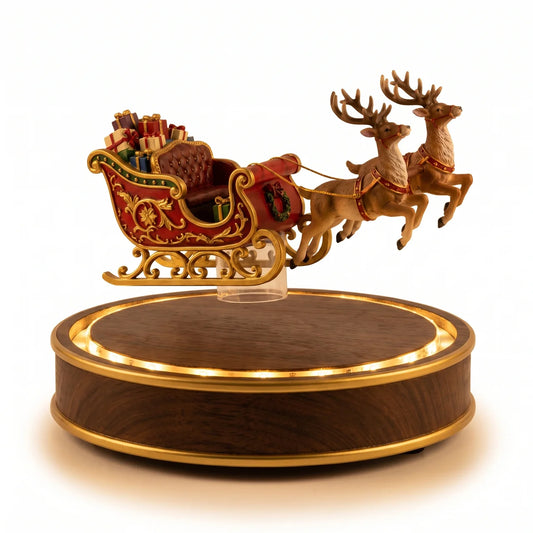 Hearthspin Floating Santa Sleigh - Magnetic Levitation Christmas Display